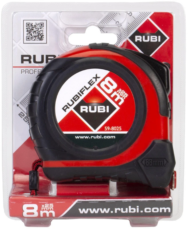 Matavimo ruletė Rubi 0.2 8 m x 25 mm