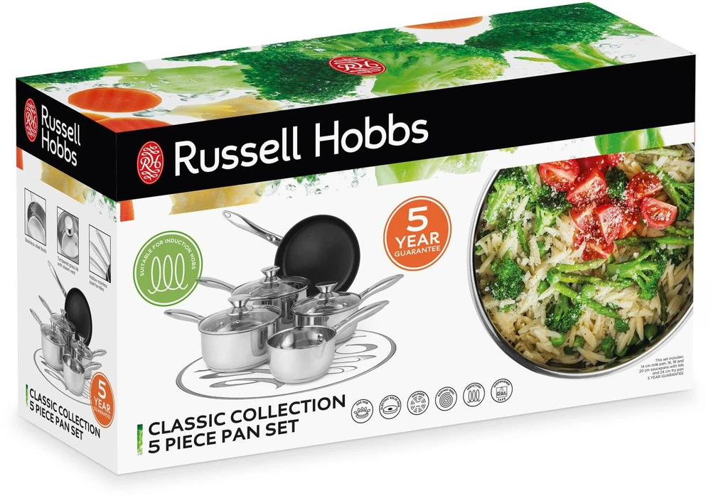Russell Hobbs BW06572EU72 Classic collection S/S puodų rinkinys 5vnt