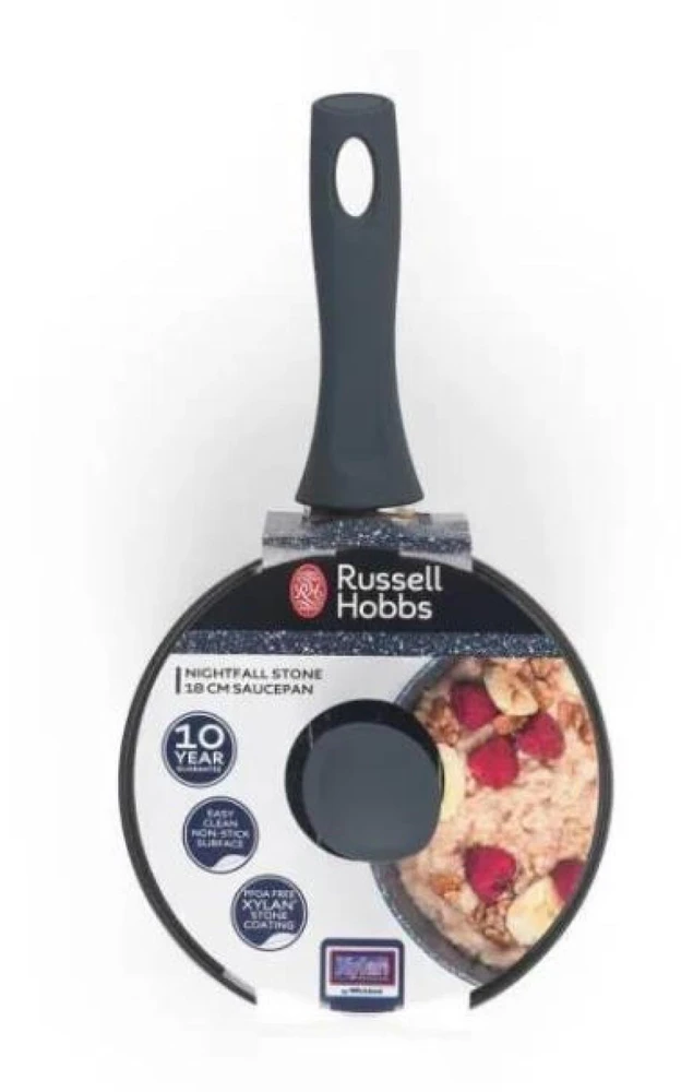 Prikaistuvė su dangčiu Russell Hobbs Nightfall Stone, 20 cm, mėlyno marmuro spalvos