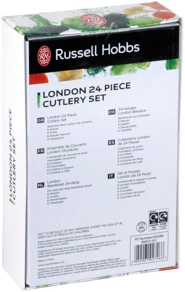 Russell Hobbs BW031302EU7 London stalo įrankių rinkinys 24 vnt.