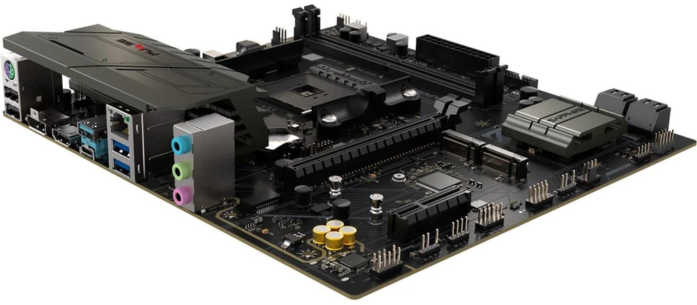 Sapphire PULSE B550M 52103-05-40G pagrindinė plokštė, AM4, AMD B550, µATX, 4x DDR4 iki 128GB, PCIe 4.0 x16, 2.5GbE LAN