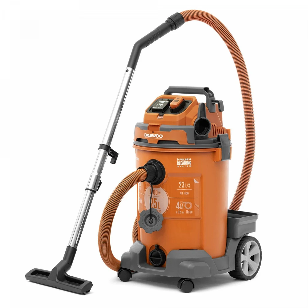 Dulkių siurblys Vacuum Cleaner DAEWOO DAVC 2500SD Wet/dry/Industrial 1200 Watts Capacity 25 l Noise 85 dB Weight 8.5kg DAVC2500SD