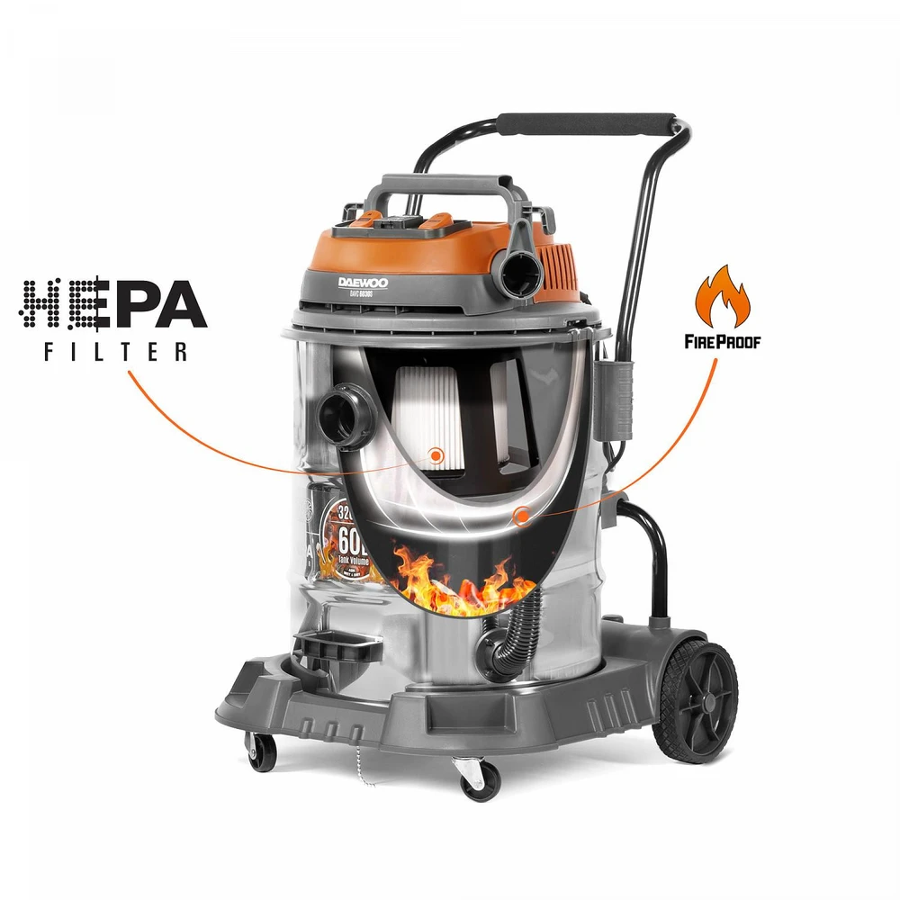 Dulkių siurblys pramoninis Daewoo VACUUM CLEANER UNIVERSAL 60L/DAVC 6030S DAEWOO