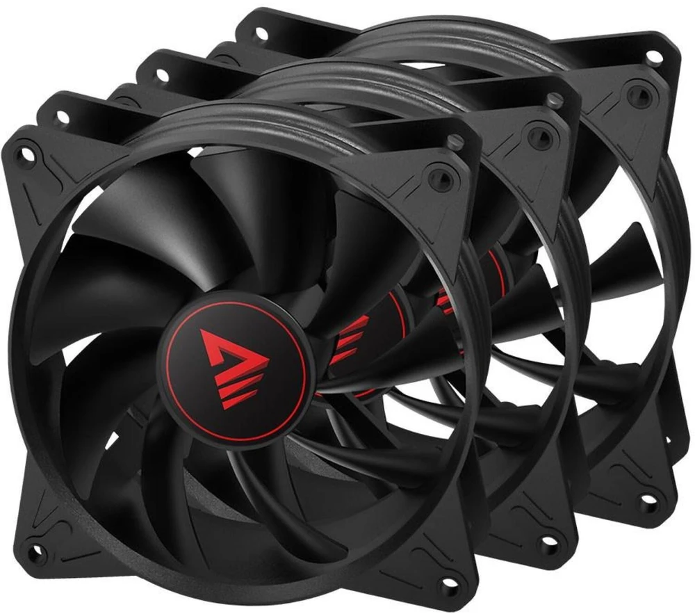 SAVIO Fan Set BLADE X1 SET 3 x 120mm 4-pin PWM juodas