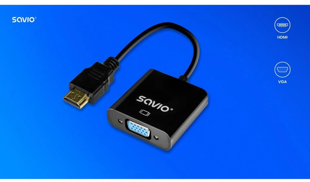 Savio Adapteris HDMI-VGA AK-75