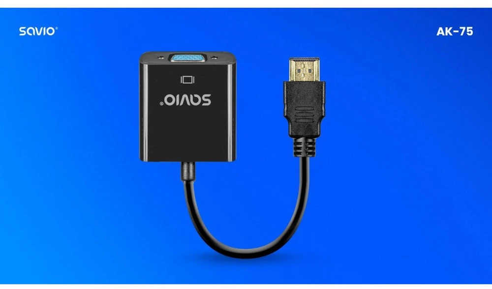 Savio Adapteris HDMI-VGA AK-75