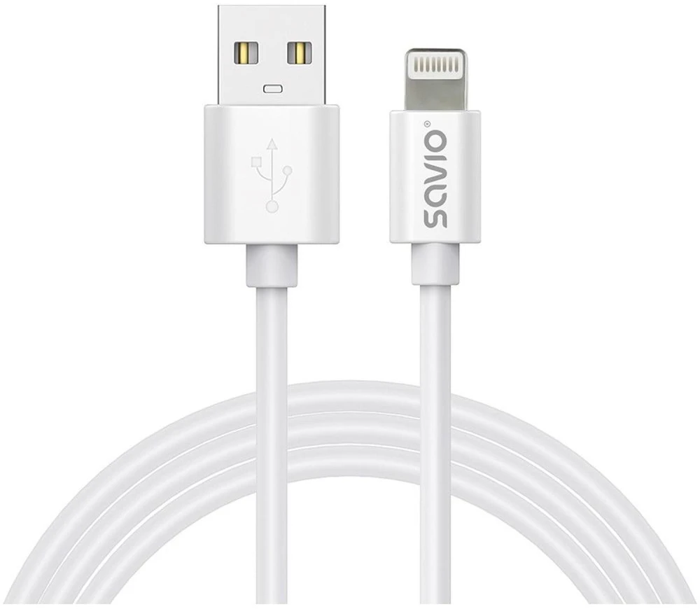 Kabelis USB Savio USB-A - USB-A 1 m Baltas (CL-192)