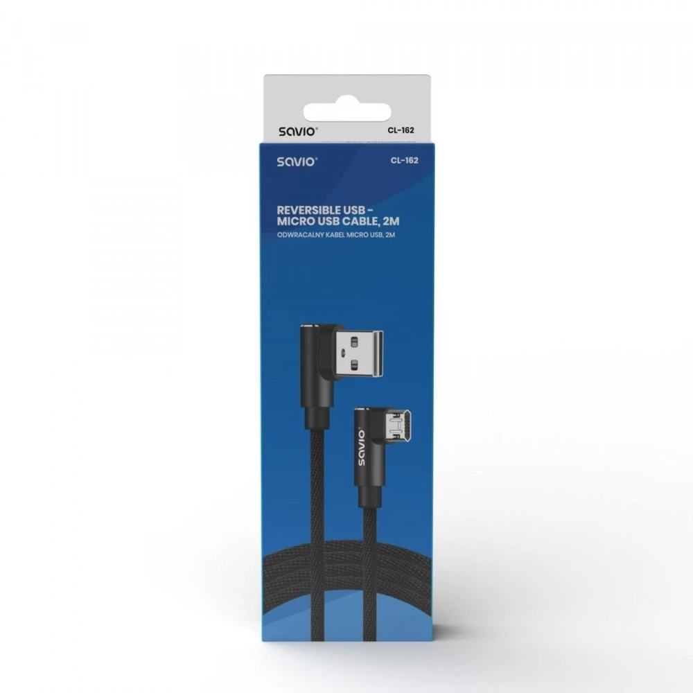 Kabelis su dvipuse USB jungtimi CL-162 SAVIO 2m