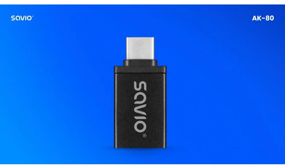 Savio Adapteris USB-A 3.1 (F)-USB-C 3.1 (M) AK-80