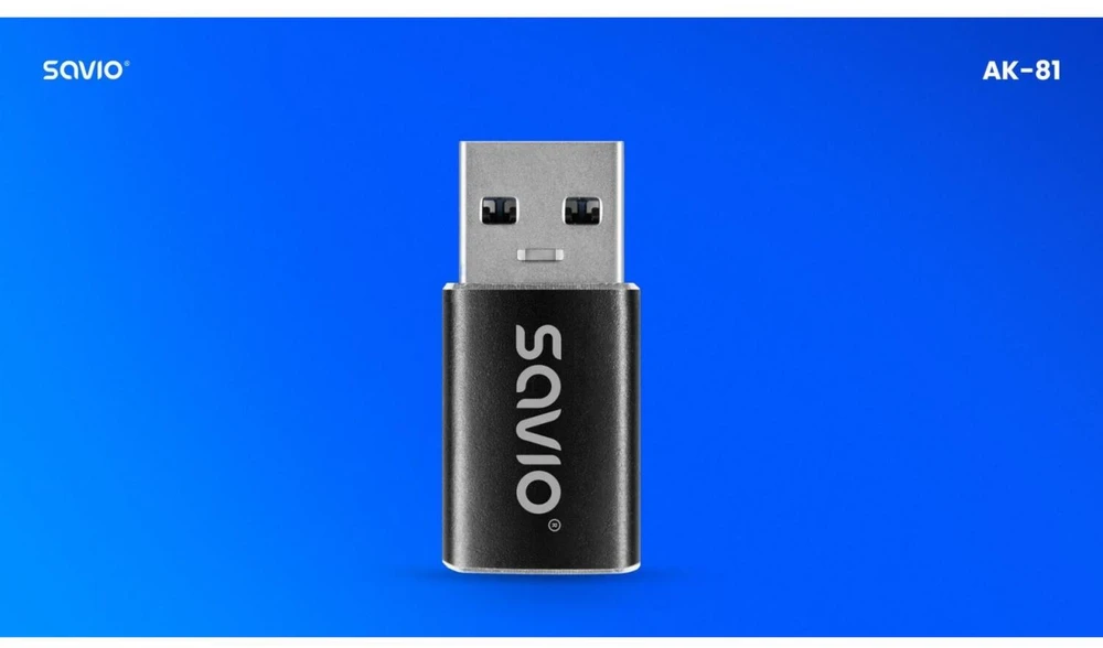 Savio Adapteris USB-C 3.1 (F) – USB-A 3.1 (M) AK-81