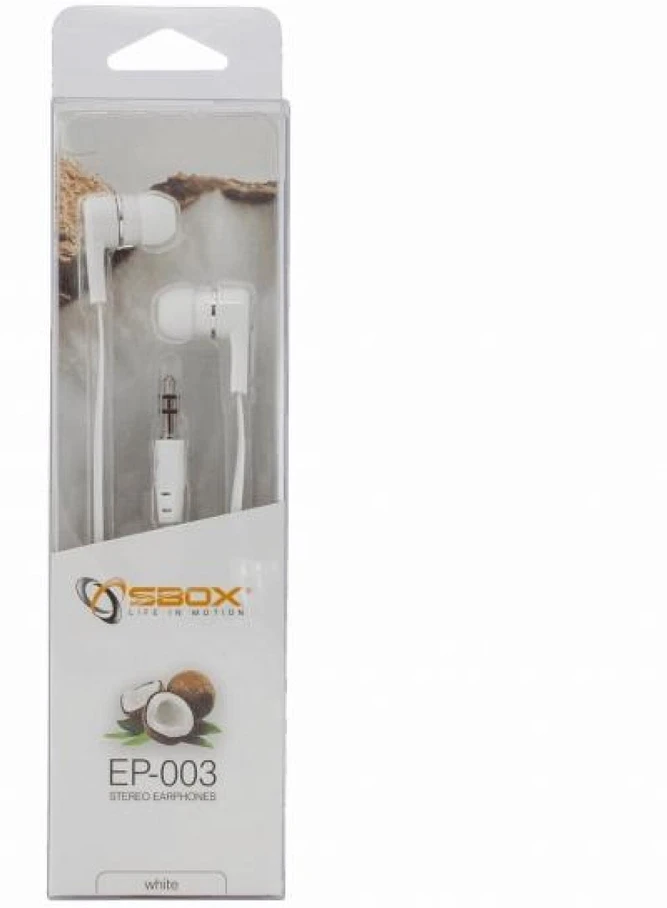 Sbox Technology Ausinės Sbox EP-003W baltas