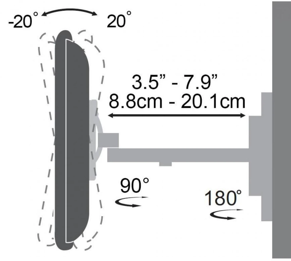 Laikiklis Sbox Full Motion Flat 23"-55