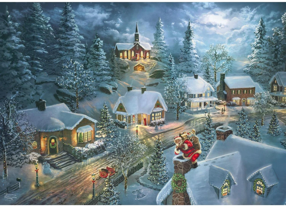 Schmidt Spiele Dėlionė 57529, 1000 vnt., 69.3x49.3 cm, Thomas Kinkade Studios, Kalėdų motyvas, kartonas, nuo 12 m.