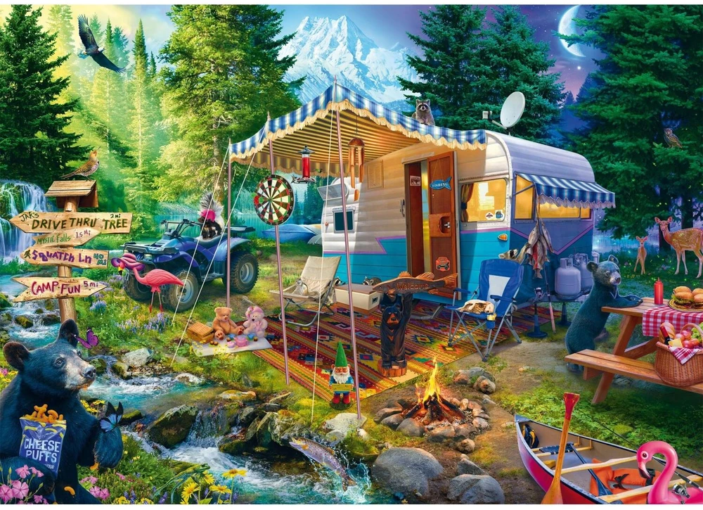 Schmidt Spiele Dėlionė 58575, 1000 dalių, 69,3x49,3cm, kartonas, karavanas kalnuose
