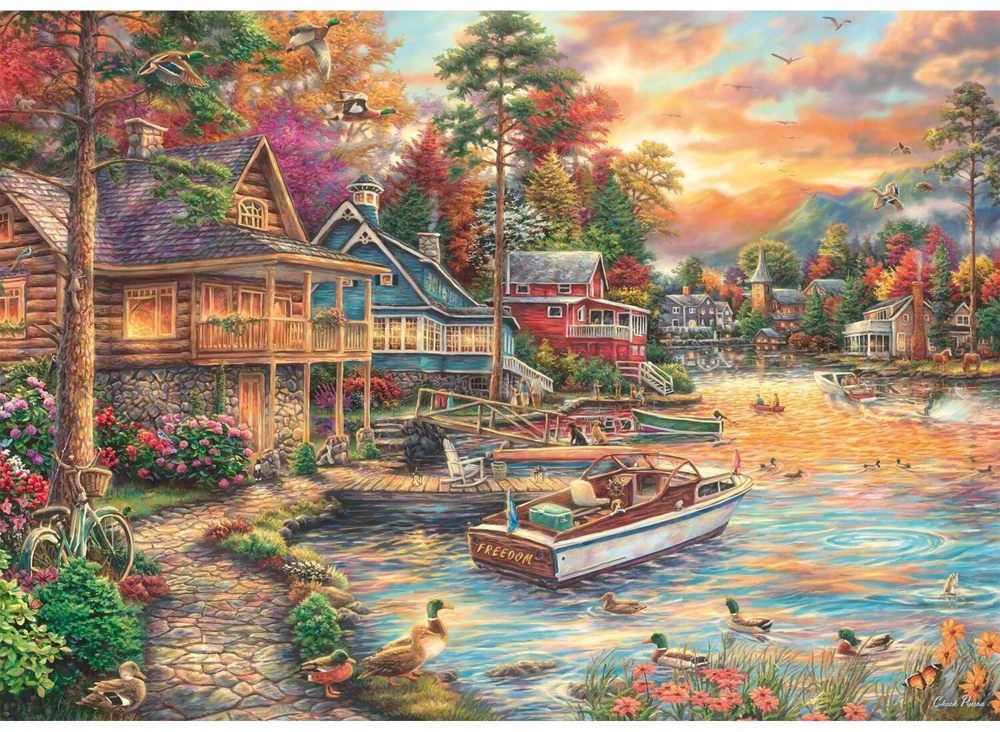 Schmidt Spiele dėlionė Chuck Pinson Shore In Evening Gold 58553, 1000 vnt., 69.3 cm x 49.3 cm, kartonas, įvairiaspalvė, 12+ metų