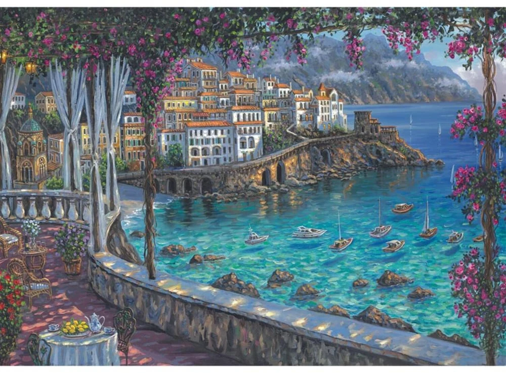 Schmidt Spiele Dėlionė Robert Finale Amalfi Coast 58646, 1000 vnt., 69.3 cm x 49.3 cm, daugiaspalvė, kartonas, nuo 12 m.
