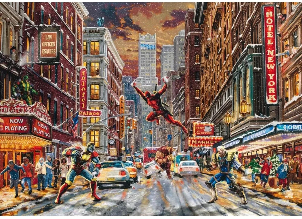 Dėlionė Schmidt Spiele Puzzle PQ 1000 Thomas Kinkade Deadpool Marvel G3