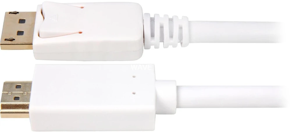 Sharkoon Adapterkabel Displayport 1.2 > HDMI 4K (baltas, 3 Meter)