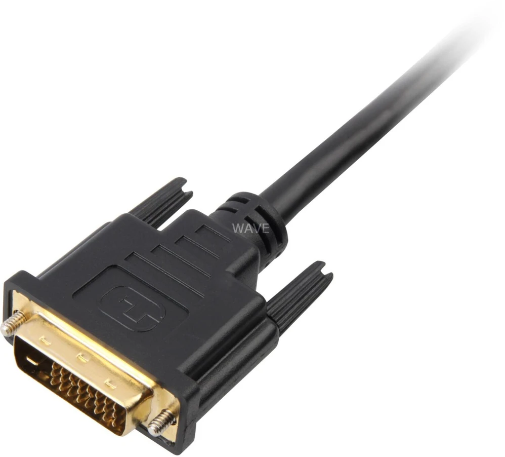 Sharkoon 1m - HDMI/DVI-D - 1 m - HDMI - DVI-D - Male - Male - 1920 x 1080 pikselių