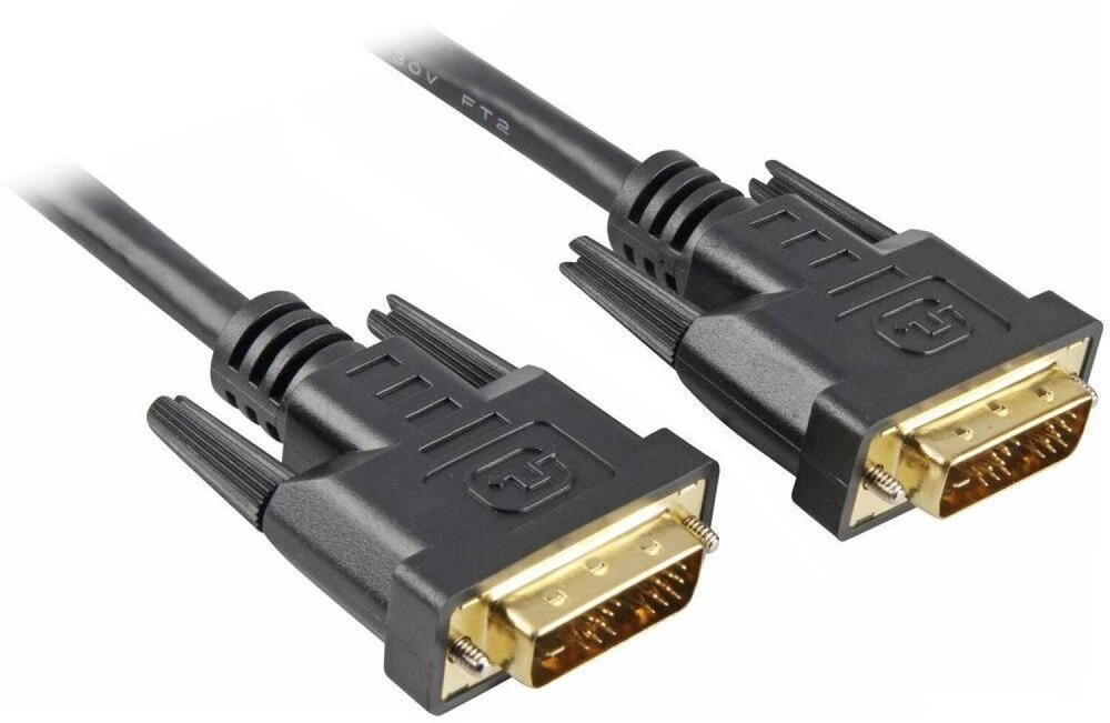 Sharkoon 5m DVI-D to DVI-D (18+1) - 5 m - DVI-D - DVI-D - Male - Male - Juodas