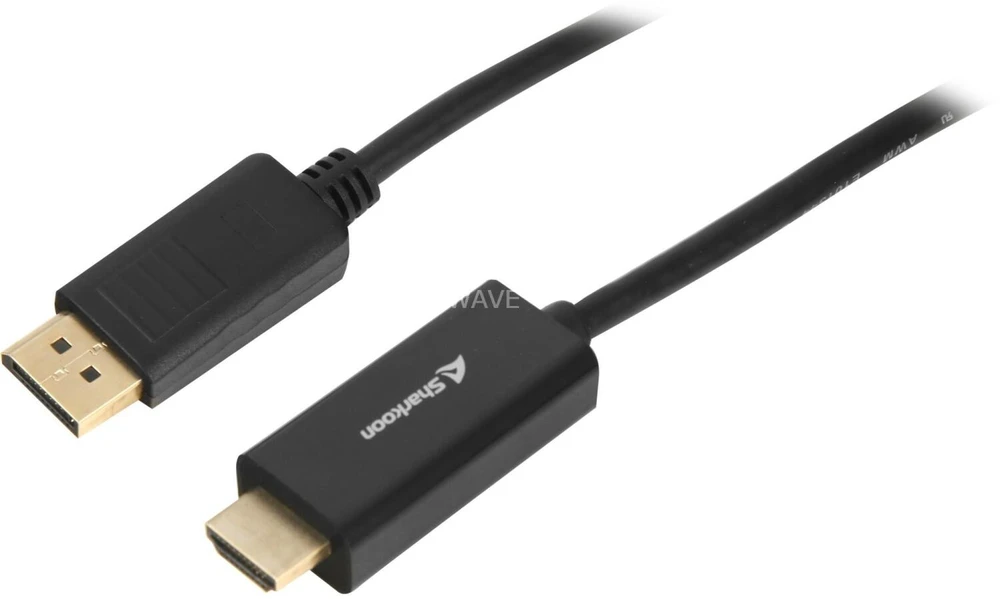 Sharkoon Adapterkabel Displayport 1.2 > HDMI 4K (juodas, 2 Meter)