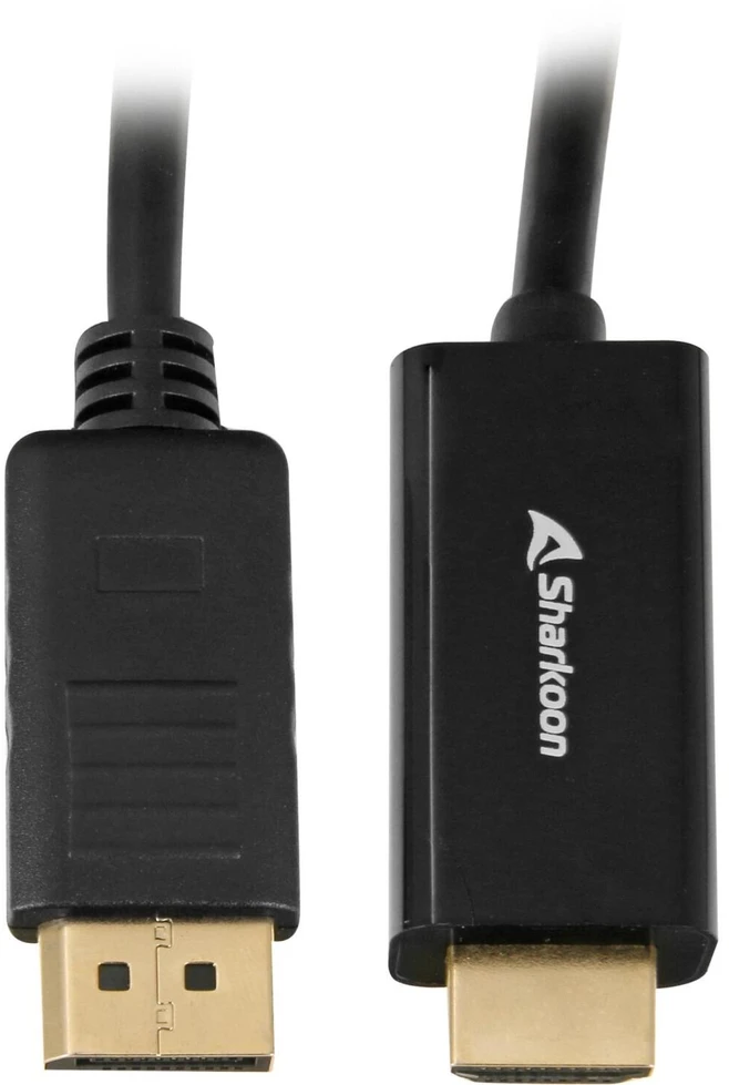 Sharkoon Adapterkabel Displayport 1.2 > HDMI 4K (juodas, 2 Meter)