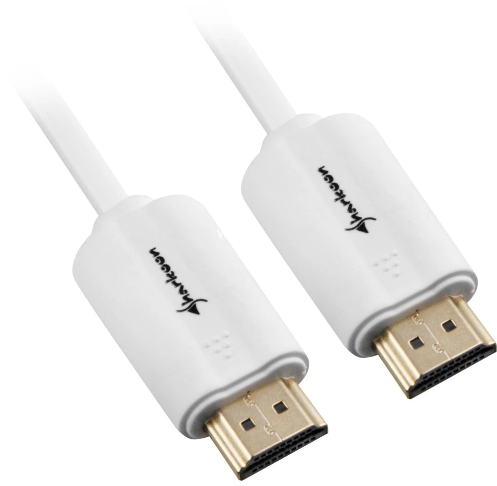 Sharkoon Kabelis HDMI Stecker > HDMI Stecker (baltas, 1 Meter, HDMI 4K)