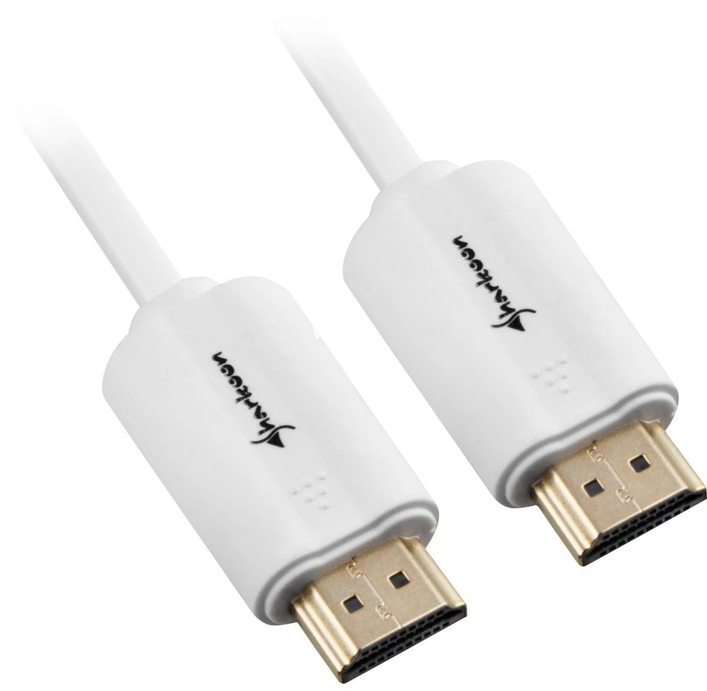 Sharkoon Kabelis HDMI Stecker > HDMI Stecker (baltas, 2 Meter, HDMI 4K)