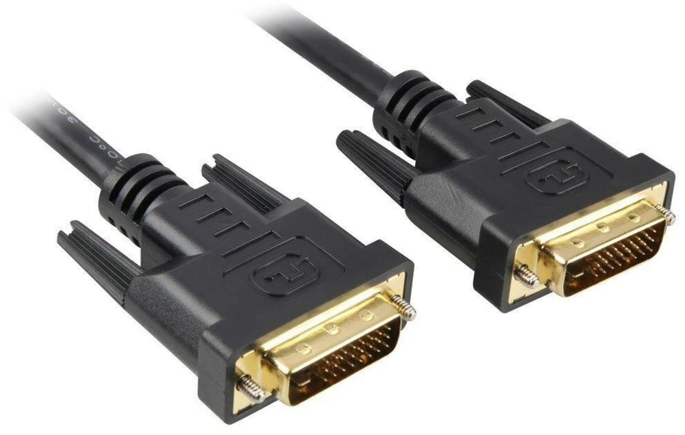 Kabelis Sharkoon DVI- D - DVI- D 5m juoda (4044951009138)