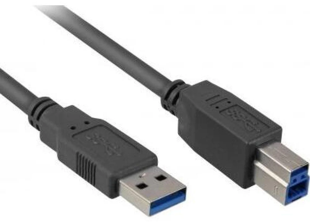 USB laidas Sharkoon USB-A - USB-B 2 m juoda (4044951015641)
