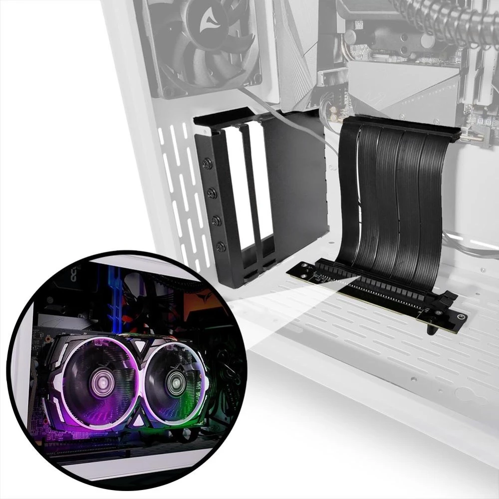 Vaizdo plokštė Grafikos plokštė Riser Sharkoon Compact VGCK for MS-Y/Z1000 PC Case