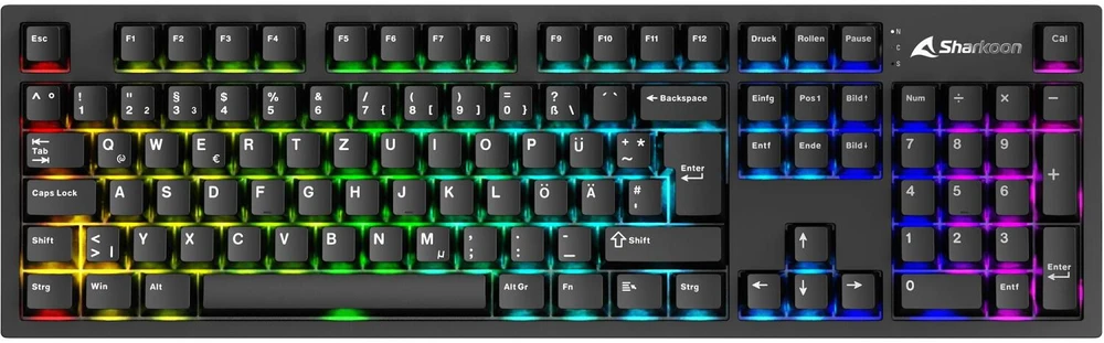 Sharkoon OfficePal KB70W Silent, klaviatūra - juodas, DE-išdėstymas