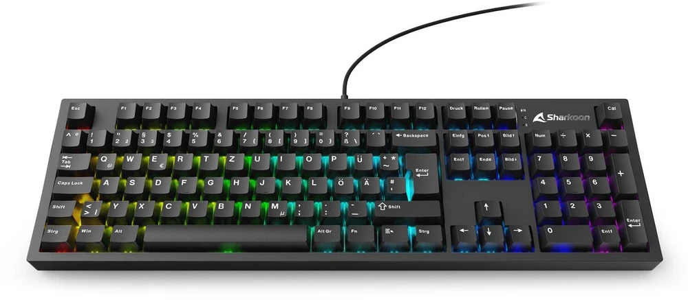Sharkoon OfficePal KB70W Silent, klaviatūra - juodas, DE-išdėstymas