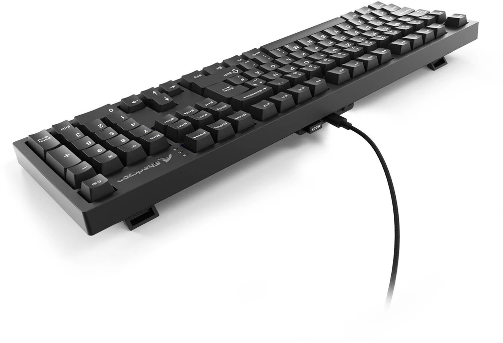 Sharkoon OfficePal KB70W Silent, klaviatūra - juodas, DE-išdėstymas
