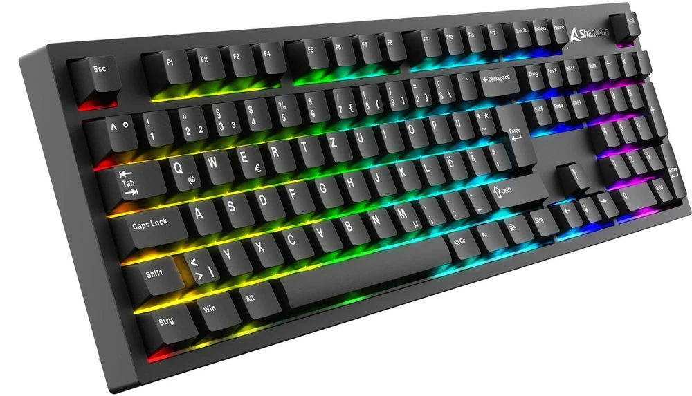 Sharkoon OfficePal KB70W Silent, klaviatūra - juodas, DE-išdėstymas