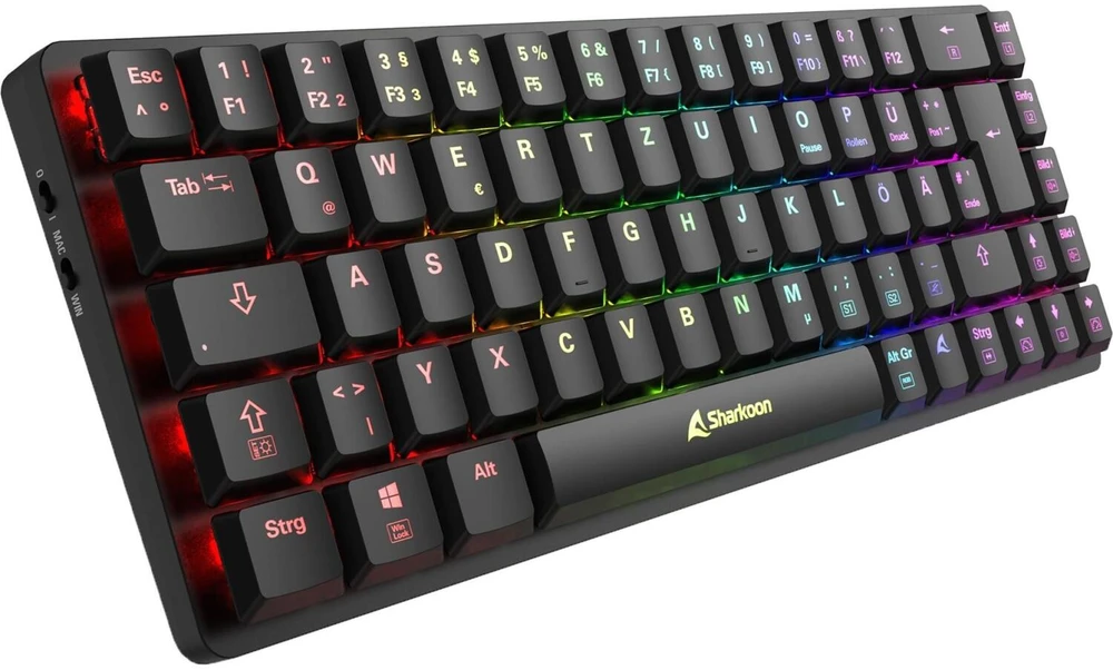 Sharkoon Klaviatūra žaidimams PureWriter W65 juodas-raudona DE