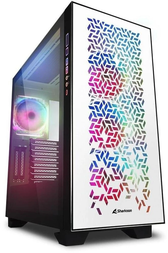 Sharkoon ELITE SHARK CA300H , Big-Tower-case - baltas, 2x gehrtetes Glas
