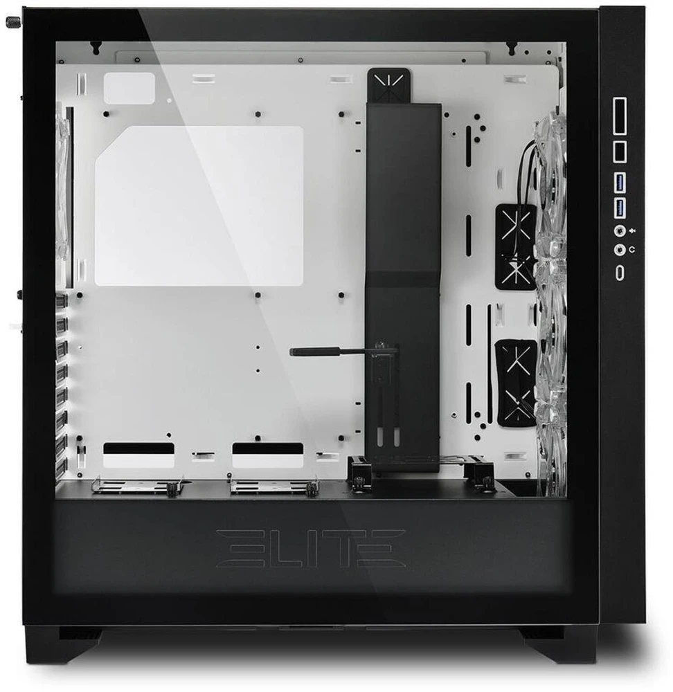 Sharkoon ELITE SHARK CA300H , Big-Tower-case - baltas, 2x gehrtetes Glas