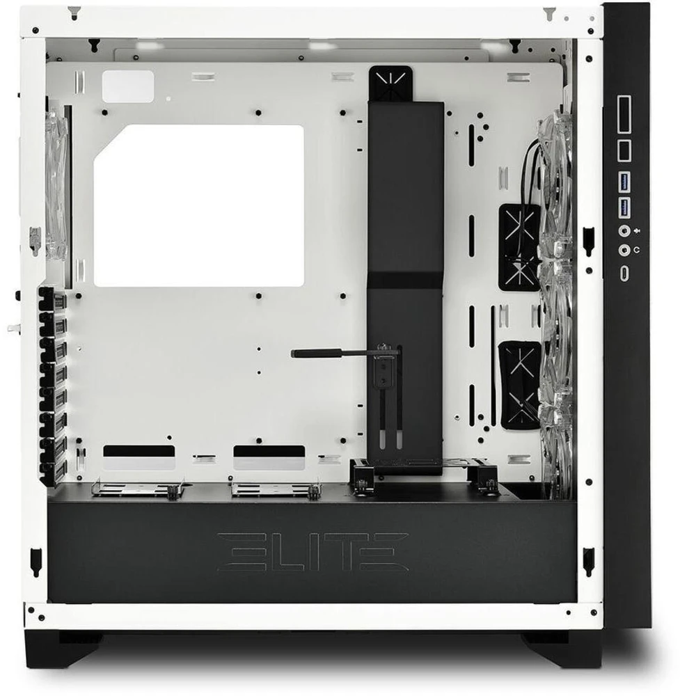 Sharkoon ELITE SHARK CA300H , Big-Tower-case - baltas, 2x gehrtetes Glas