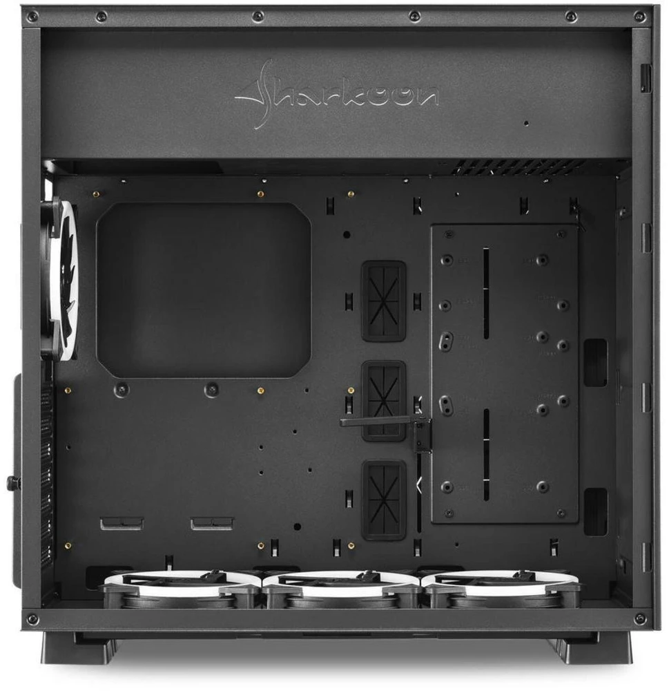 Sharkoon PURE STEEL RGB, Tower-case - juodas, gehrtetes Glas