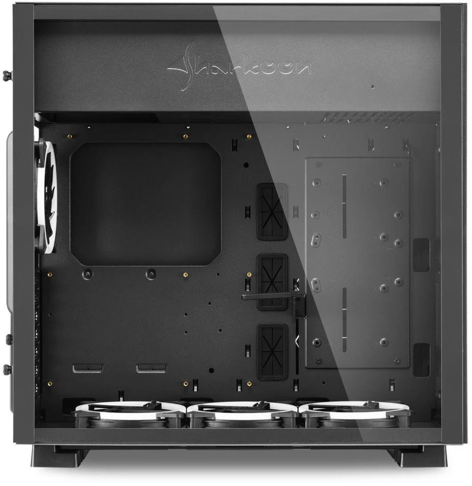 Sharkoon PURE STEEL RGB, Tower-case - juodas, gehrtetes Glas