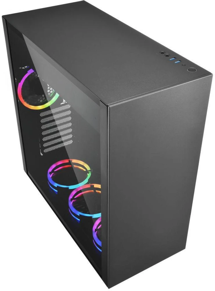 Sharkoon PURE STEEL RGB, Tower-case - juodas, gehrtetes Glas