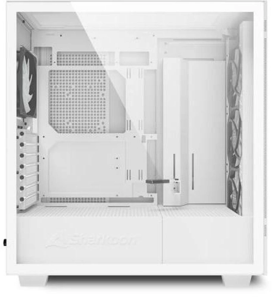 Sharkoon Rebel C50 RGB, Tower-case - baltas, Gehrtetes Glas