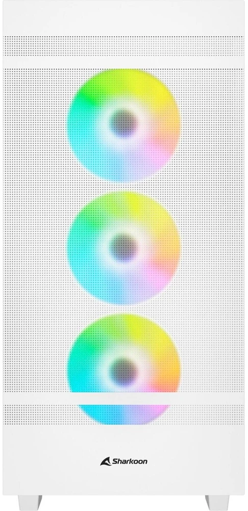 Sharkoon Rebel C50 RGB, Tower-case - baltas, Gehrtetes Glas