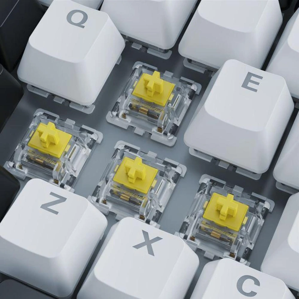 Sharkoon SKILLER SGK50 S3, Gaming-klaviatūra - baltas, RU-išdėstymas, Gateron Geltona