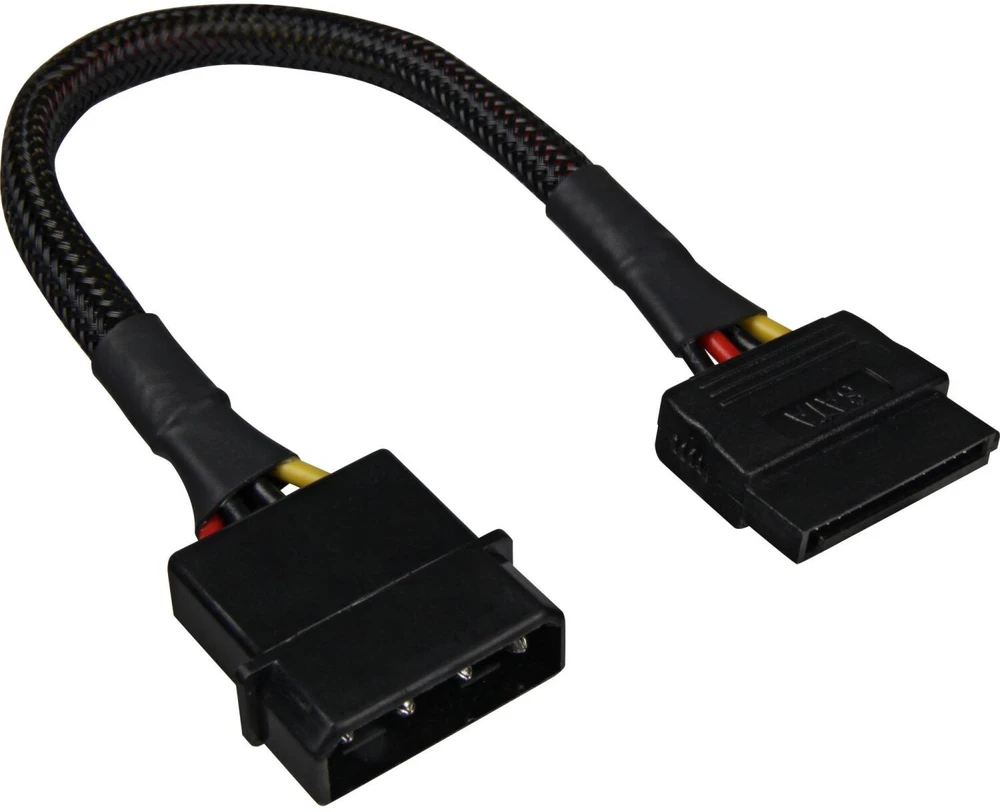 Sharkoon SATA Stromadapter (juodas, 15cm)