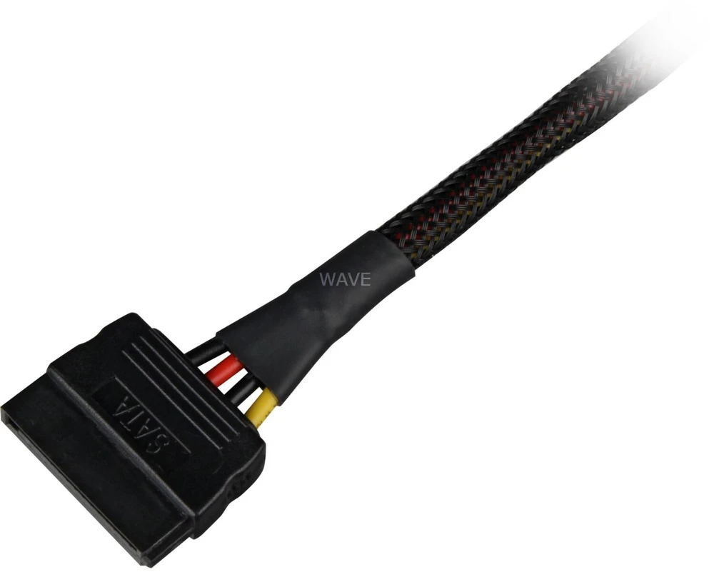 Sharkoon SATA Stromadapter (juodas, 15cm)
