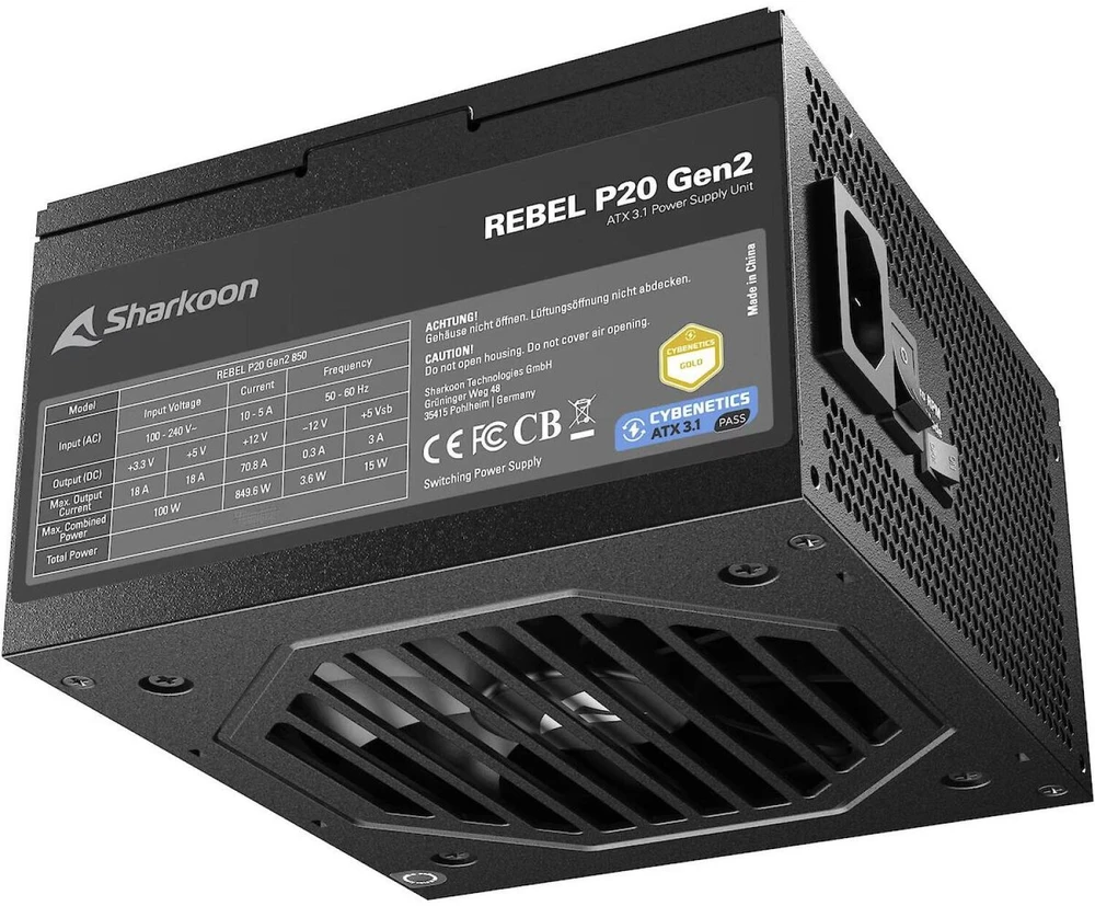 Sharkoon įkroviklis Rebel P20 Gen2 750W High Power juodas