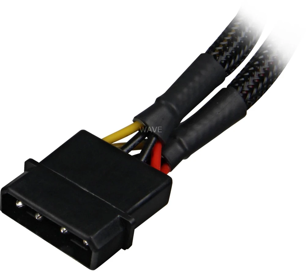 Sharkoon Sata Y Stromaadapter 4P Molex 0,15m bk - Skaitmeninis - Srovės / maitinimo šaltinis