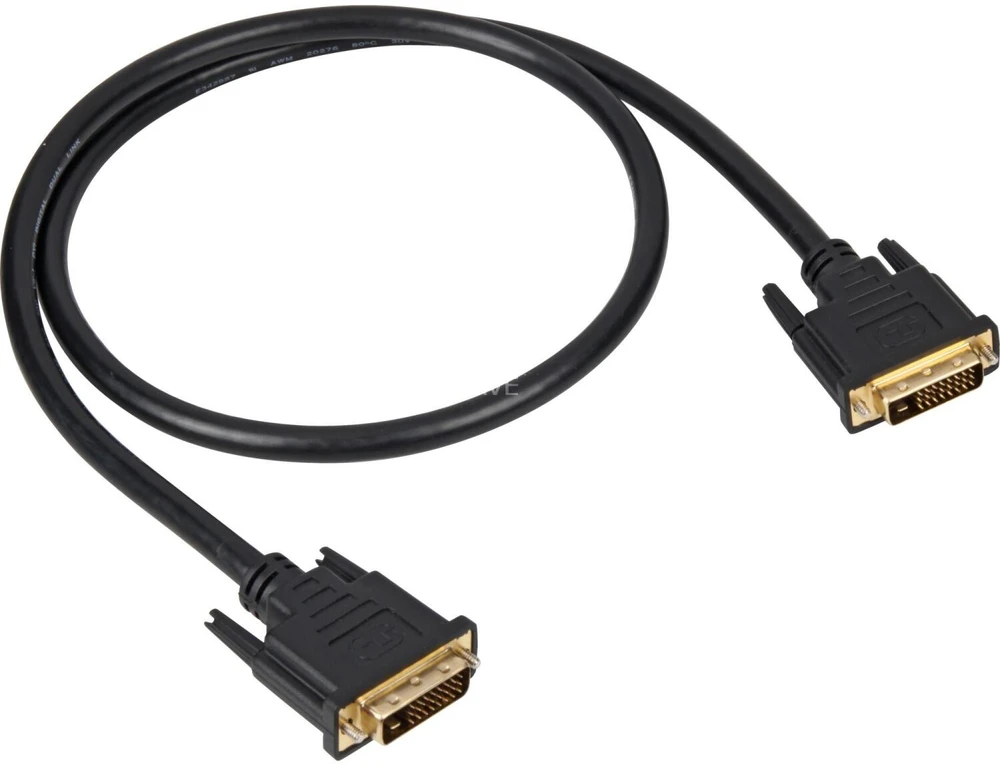 Sharkoon Kabelis DVI-D > DVI-D (24+1) (juodas, 1 Meter, Dual Link, 24+1)